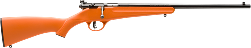 Savage Arms 13810 Rascal  Youth 22 LR 1rd 16.13" Matte Black Sporter Barrel, Matte Black Carbon Steel Receiver, Orange Fixed Synthetic Stock, Right Hand