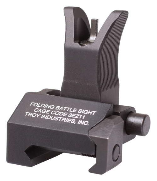 Troy Ind SSIGFBSFMBT01 Tritium Front Folding BattleSight M4  Black Hardcoat Anodized for M4