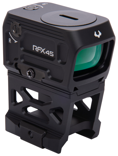 Viridian 9810060 RFX45  Black Anodized 1 x 24 mm x 15.5 mm 5 MOA Green Dot ACRO/Picatinny High 1/3 Cowitness Mount