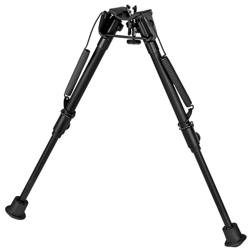 Harris Bipods L1A2 Non-Swivel L Swivel Stud, 9-13", Black Steel/Aluminum, Rubber Feet