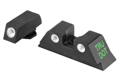 Meprolight USA 102243201 Tru-Dot Sight Set Green Tritium Front/Yellow Tritium White Rear Sight Compatible w/Glock 17/17L/19/22/23