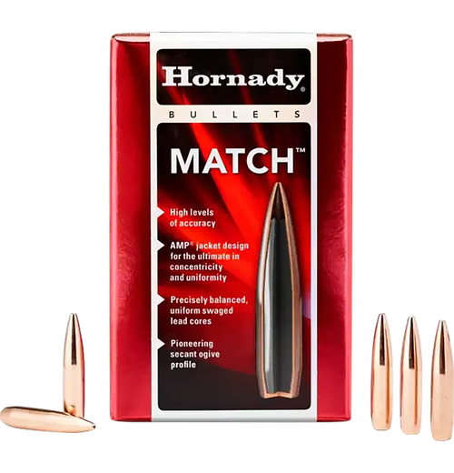 Hornady 2249 Match  22 Cal .224 52 gr Hollow Point Boat Tail Match 100 Per Box/ 40 Case