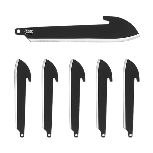 Outdoor Edge RRSF30K6C   3" Sheepsfoot Plain Black Oxide 420J2 SS Blade 6 Blades