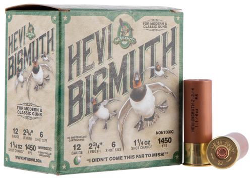 HEVI-Shot HS14706 HEVI-Bismuth  12Gauge 2.75" 1 1/4oz Bismuth 6Shot 25 Per Box/10 Case