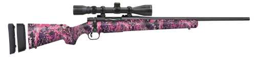 Mossberg 28145 Patriot Super Bantam 308 Win Caliber with 5+1 Capacity, 20" Fluted Barrel, Matte Blued Metal Finish & Muddy Girl Wild Synthetic Stock Right Hand (Youth) Includes 3-9x40mm Scope