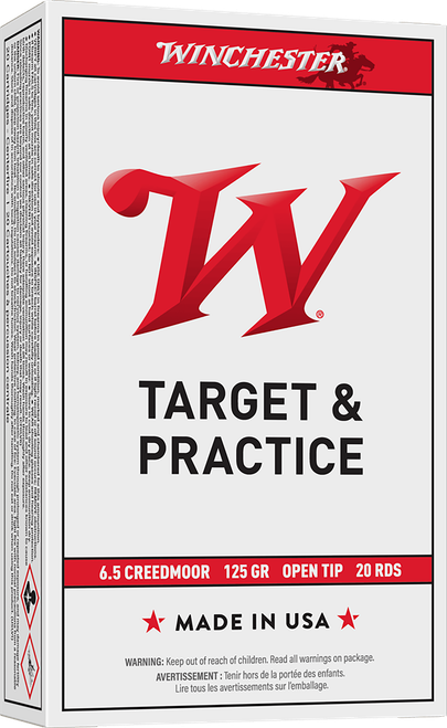 Winchester Ammo USA65CM USA  6.5Creedmoor 125gr Open Tip Range 20 Per Box/10 Case