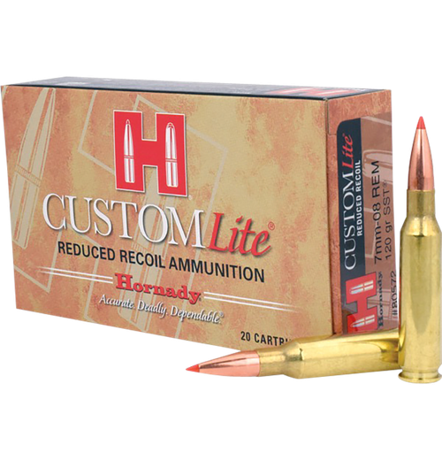 Hornady 80572 Custom Lite  7mm-08Rem 120gr Super Shock Tip 20 Per Box/10 Case
