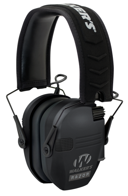 Walker's GWPRSEM Razor Slim Electronic Muff 23 dB Over the Head Black Polymer