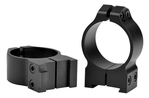 Warne 14BM Maxima  Matte Black Steel 30mm Tube Medium Vertical Split Dovetail, 0 MOA Fits CZ 550
