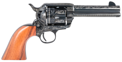 Pietta HF45LLE434NMBW 1873 Great Western II  Sports South Exclusive 45 Colt (Long Colt) 6rd 4.75" Blued Engraved Steel Barrel & Cylinder, Blued Engraved Steel Frame, Walnut Grip, Exposed Hammer