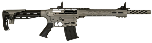 Citadel CBOSS2512TG Boss-25  12 Gauge Semi-Auto 3" 5+1 18.75" Black Steel Threaded Barrel, Tungsten Gray Picatinny Rail Receiver, Black Adj Comb Synthetic Stock, Black Finger Groove Grip
