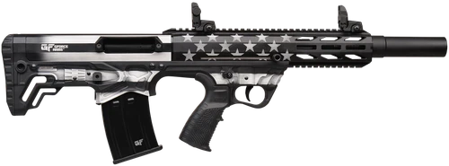 Gforce Arms GFY1USG GFY-1 USA 12 Gauge Semi-Auto 3" 5+1 18.50" Black Threaded Barrel, B&W American Flag Aluminum Receiver w/Picatinny Rail, B&W American Flag Bullpup Polymer Stock, Black Polymer Grip