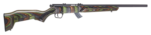 Savage Arms 26736 Mark II Minimalist Full Size 22 LR 10+1 18" Matte Black Threaded Barrel, Matte Black Drilled & Tapped Carbon Steel Receiver, Green Boyd's Minimalist Laminate Stock, Right Hand