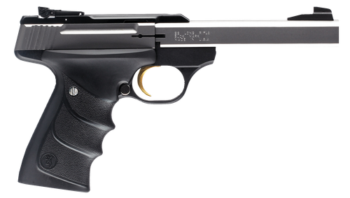 Browning 051409490 Buck Mark Standard *CA Compliant 22 LR 10+1 5.50" Slab Side Barrel, Stainless Serrated SS Slide, Matte Black Aluminum Frame, Finger Grooved Black Ultragrip RX Grip