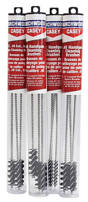 Birchwood Casey 41212 Cleaning Brushes Handgun Looped 45 Cal 9" Nylon 3 Pack