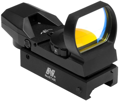 NcStar D4B Red Four Reticle Reflex Optic  Black Anodized 1 x 0.95" x 1.34" 3 MOA Red Dot Multi Reticle