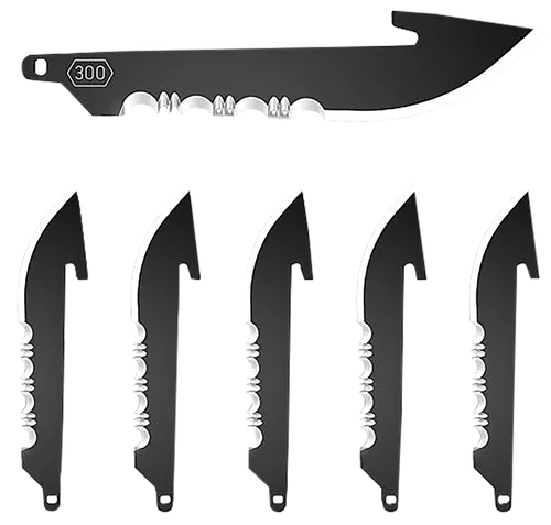 Outdoor Edge RRS30K6C Replacement Blades  6 3" Black Drop Point Serrated 420J2 SS Blades