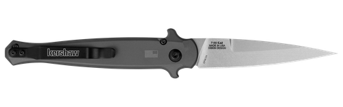 Kershaw 7150 Launch 8 3.50" Folding Spear Point Plain Stonewashed CPM 154 SS Blade Gray w/Insert Aluminum/Carbon Fiber Handle Includes Pocket Clip