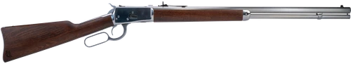 Heritage Mfg H9204424F9 92 Ranch Hand 44 Mag 12rd 24" Stainless Polished Octagon Barrel, Polished Stainless Steel Receiver, Fixed Hardwood Stock