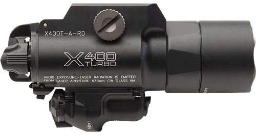 SureFire X400TARD X400T-A-RD Turbo Black Anodized 650 Lumens White LED/Red Laser