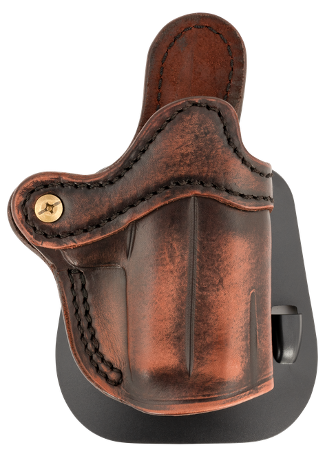 1791 Gunleather ORPDHCVTGR Paddle Holster Optic Ready OWB Size Compact Vintage Leather Paddle Fits Glock 43 Fits Sig P365 Fits Taurus GX4 Right Hand