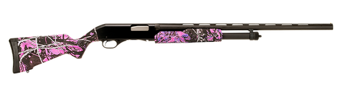 Stevens 22561 320 Field Youth 20 Gauge Pump 3" 5+1 22" Matte Black Vent Rib Barrel, Matte Black Aluminum Drilled & Tapped Receiver, Fixed Muddy Girl Synthetic Stock Right, Ambidextrous
