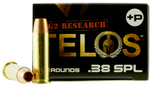 G2 Research G00618 Telos  38Special+P 105gr Fracturing Copper Hollow Point 20 Per Box/25 Case