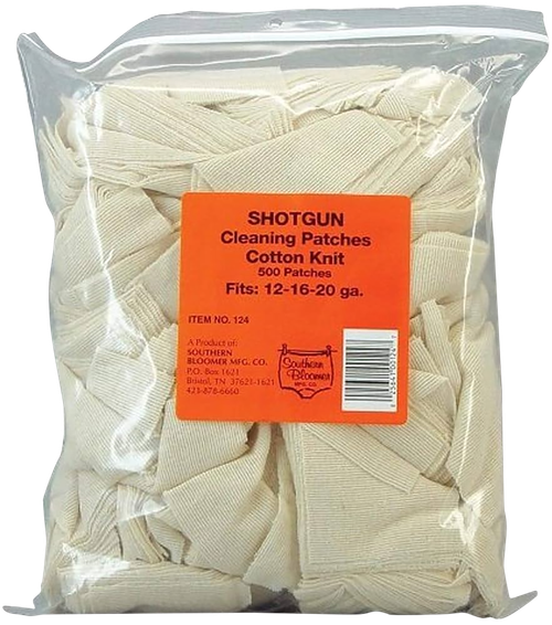 Southern Bloomer 124 Cleaning Patches  12/16/20 Gauge Shotgun Cotton 500/Pkg