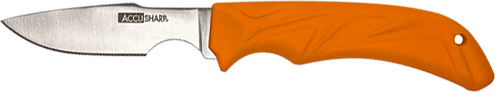 AccuSharp 731C Caping  Fixed Caping 3.50" Stainless Steel Blade/Blaze Orange Ergonomic Anti-Slip Handle
