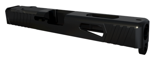 Rival Arms RA10G105A Precision Slide A1 QPQ Black 17-4 Stainless Steel with Front/Rear Serrations & Doctor Optic Cut for Glock 17 Gen3