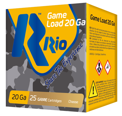 Rio Ammunition RC2075 Game Load  20Gauge 2.75" 1oz 7.5Shot 25 Per Box/10 Case