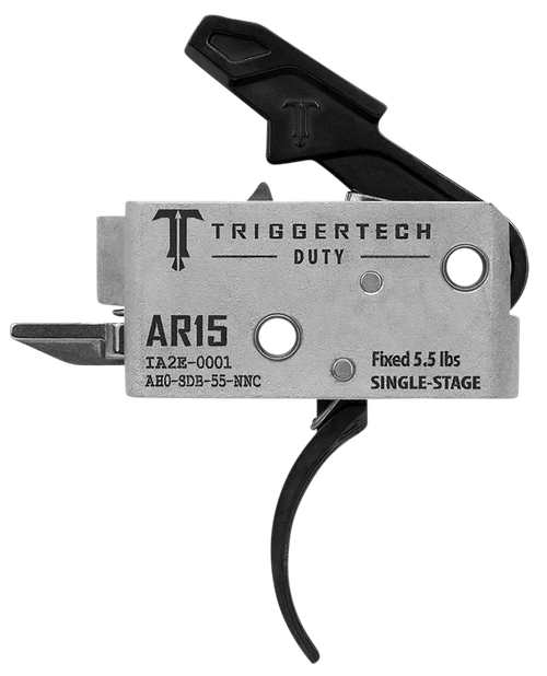 TriggerTech AH0SDB55NNC Duty Mil-Spec Single-Stage Curved 5.5 lbs Draw Weight Fits AR-15