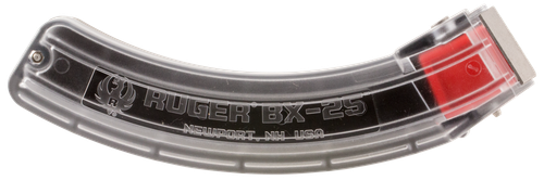Ruger 90591 BX-25  25rd Magazine Fits Ruger 10/22/SR/77/Charger 22LR BX-25 Clear