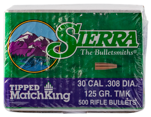 Sierra 7725C Tipped MatchKing  30Cal 125gr Tipped MatchKing 500/Box