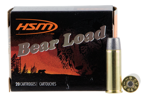 HSM 44M15N20 Bear Load  44 Rem Mag 305 gr Wide Flat Nose 20 Per Box/ 20 Case