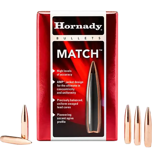 Hornady 2250 Match  22 Cal .224 53 gr Hollow Point Match 100 Per Box/ 40 Case