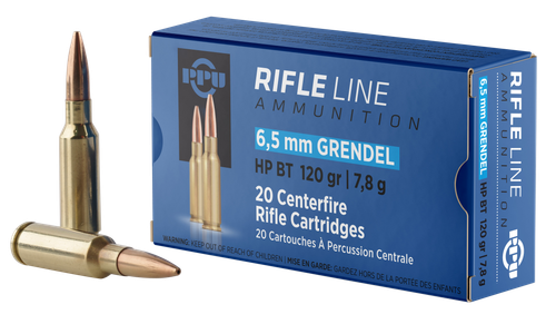 PPU PP6GH Standard Rifle  6.5Grendel 120gr Hollow Point Boat Tail 20 Per Box/25 Case
