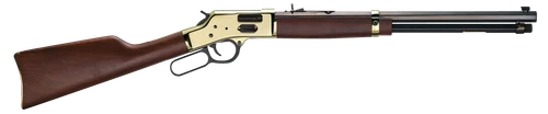 Henry H006G Side Gate  44 Mag/44 Special 10+1 20" Blued Octagon Barrel, Polished Brass Rec, American Walnut Stock, Adj. Sight