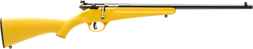 Savage Arms 13805 Rascal  Youth 22 LR 1rd 16.13" Matte Black Sporter Barrel, Matte Black Carbon Steel Receiver, Yellow Fixed Synthetic Stock, Right Hand