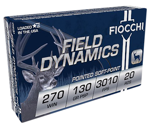 Fiocchi 270SPB Field Dynamics  270Win 130gr Pointed Soft Point 20 Per Box/10 Case