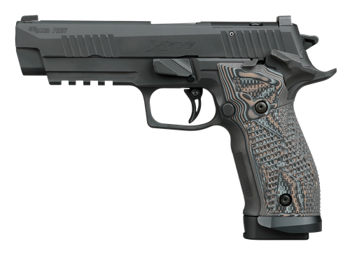 Sig Sauer 226X59XTMSAO P226 XFive Extreme Full Size 9mm Luger 10+1 5" Bull Barrel, Black Nitron Stainless Steel Optic Ready/Serrated Slide & Frame w/Beavertail & Picatinny Rail, Custom Hogue G10 Piran