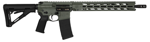 Diamondback DB1784K791 DB15 Obsidian 5.56 NATO 30+1 16" Black Nitride Threaded Barrel, Jungle Green Cerakote Picatinny Rail Aluminum Receiver, Magpul CTR Black Synthetic Stock & Magpul MOE K2 Grip