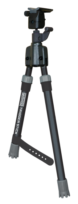 Primos 65825 Trigger Stick  Bipod made of Steel with Black & Gray Finish, QD Swivel Stud Attachment Mount Type & Short Height (Clam Package)