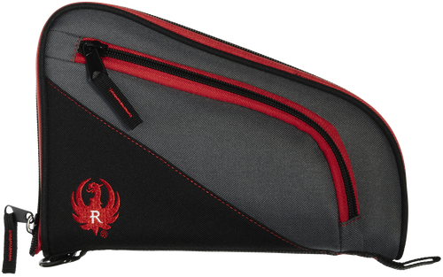 Ruger 27401 Tucson Handgun Case Black/Red/Gray Lockable Zippers
