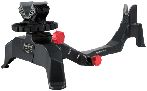 Birchwood Casey CSR Foxtrot Shooting Rest Black Non-Marring Material/Red Accents, Adjustable Elevation, Removeable Center Section for Pistols & Rifles