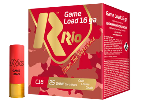 Rio Ammunition RCHV1675 Game Load  16Gauge 2.75" 1 1/8oz 7.5Shot 25 Per Box/10 Case