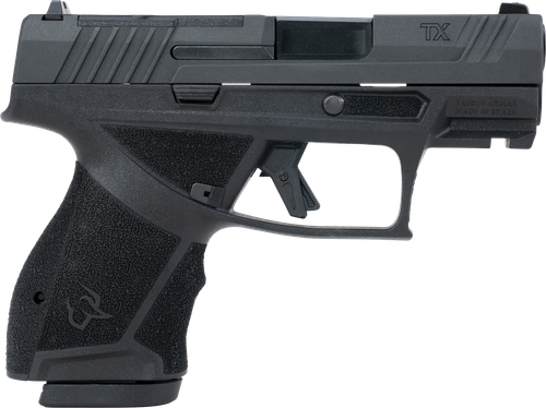 Taurus  TX 9  Compact 9mm Luger 10+1 3.40" Black Barrel, Black Nitride Alloy Steel Optic Ready/Serrated Slide, Black Stainless Steel Frame w/Picatinny Rail, Interchangeable Backstrap Grip