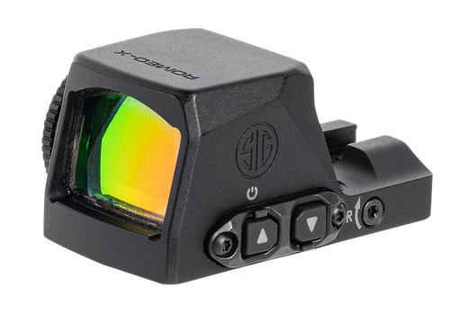 Sig Sauer Electro-Optics SORX1000 Romeo-X Pro Black Anodized 1 x 24 mm 2 MOA Red Dot/32 MOA Circle Multi Reticle