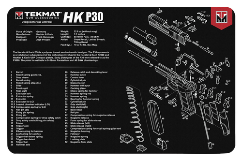 TekMat TEKR17HKP30 HK P30 Cleaning Mat Black/White Rubber 11"x17" HK P30 Parts Diagram