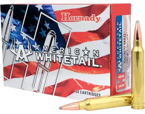 Hornady 8204 American Whitetail  300WinMag 150gr InterLock Spire Point 20 Per Box/10 Case
